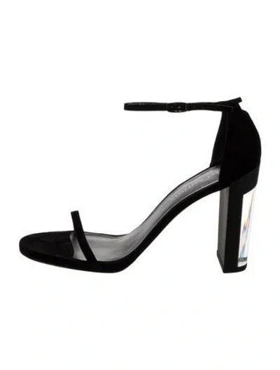 Pre-owned Stuart Weitzman Suede D'orsay Pumps In Black