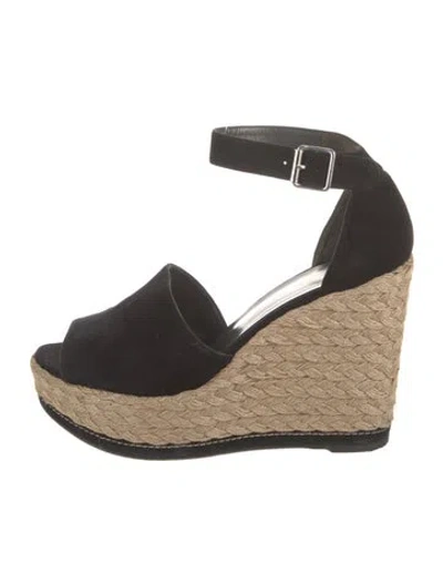 Pre-owned Stuart Weitzman Suede D'orsay Pumps In Black