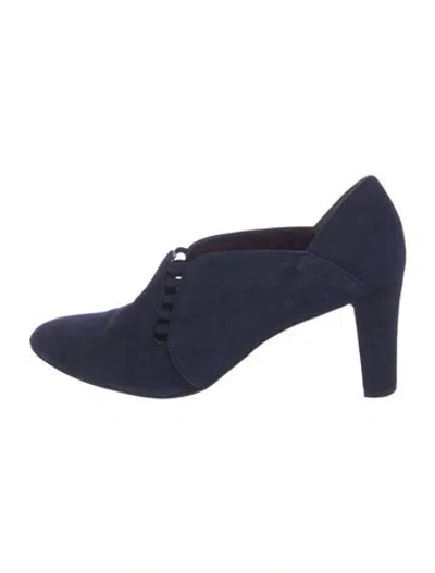 Pre-owned Stuart Weitzman Suede D'orsay Pumps In Blue