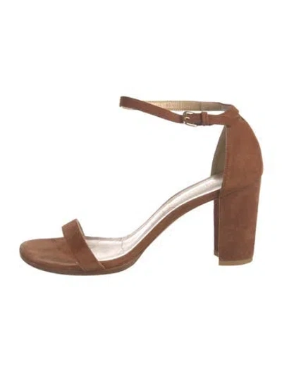 Pre-owned Stuart Weitzman Suede D'orsay Pumps In Brown