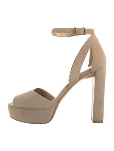 Pre-owned Stuart Weitzman Suede D'orsay Pumps In Neutral