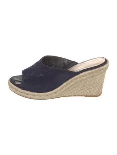 Pre-owned Stuart Weitzman Suede Espadrilles In Black