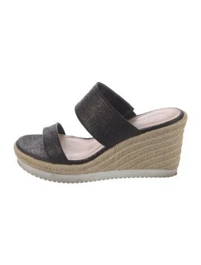Pre-owned Stuart Weitzman Suede Espadrilles In Black