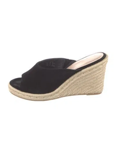 Pre-owned Stuart Weitzman Suede Espadrilles In Black