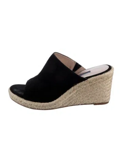 Pre-owned Stuart Weitzman Suede Espadrilles In Black