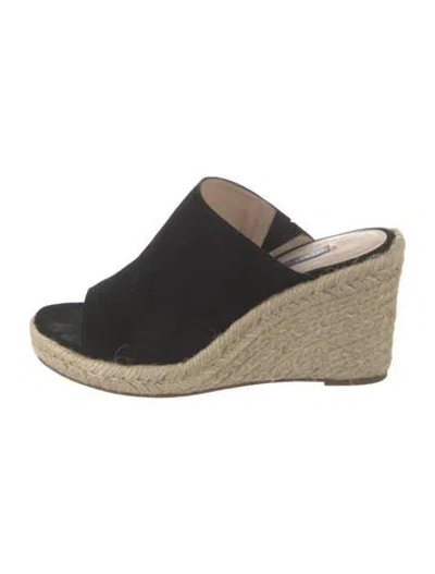 Pre-owned Stuart Weitzman Suede Espadrilles In Black