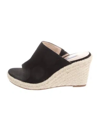 Pre-owned Stuart Weitzman Suede Espadrilles In Black