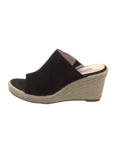Pre-owned Stuart Weitzman Suede Espadrilles In Black