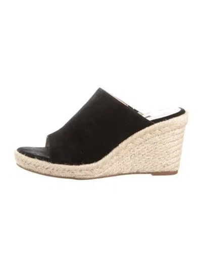 Pre-owned Stuart Weitzman Suede Espadrilles In Black