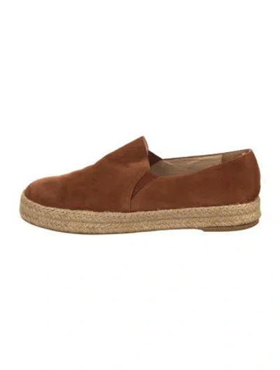 Pre-owned Stuart Weitzman Suede Espadrilles In Brown