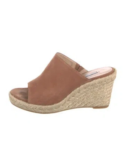 Pre-owned Stuart Weitzman Suede Espadrilles In Brown