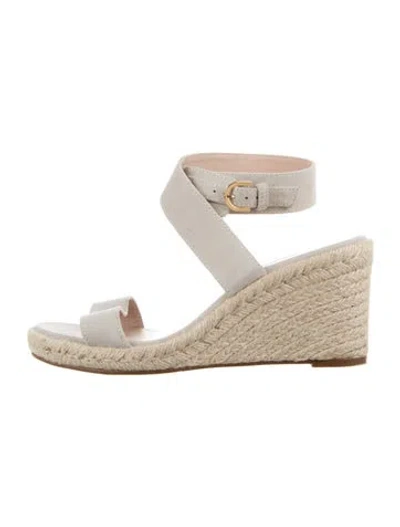 Pre-owned Stuart Weitzman Suede Espadrilles In Gray