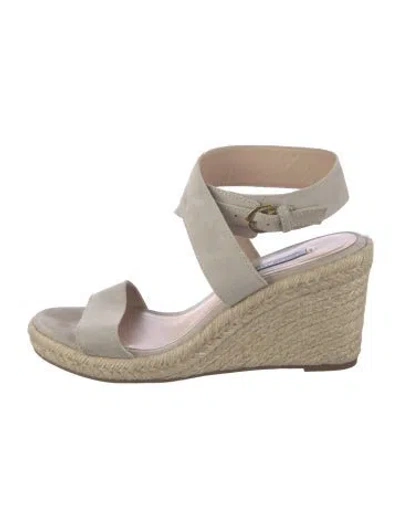Pre-owned Stuart Weitzman Suede Espadrilles In Grey