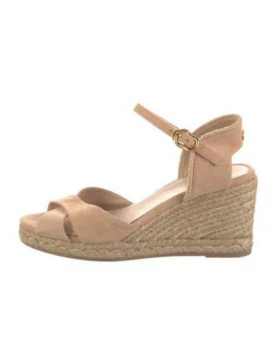 Pre-owned Stuart Weitzman Suede Espadrilles In Neutral