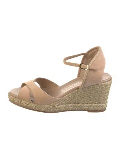 Pre-owned Stuart Weitzman Suede Espadrilles In Neutral