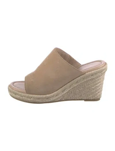 Pre-owned Stuart Weitzman Suede Espadrilles In Neutral