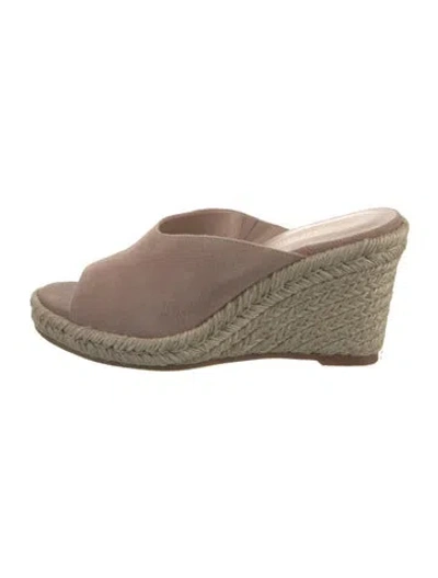 Pre-owned Stuart Weitzman Suede Espadrilles In Neutral