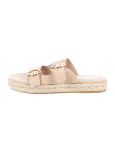 Pre-owned Stuart Weitzman Suede Espadrilles In Neutral