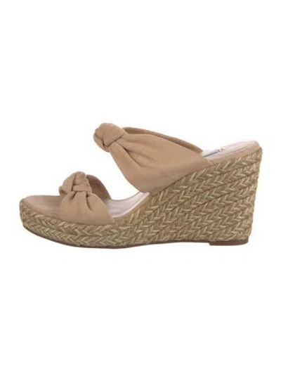 Pre-owned Stuart Weitzman Suede Espadrilles In Neutral
