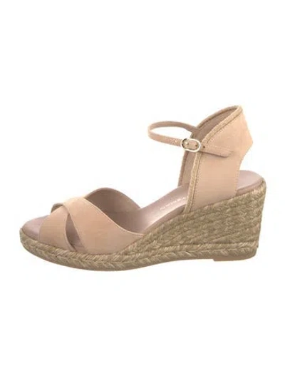 Pre-owned Stuart Weitzman Suede Espadrilles In Neutral