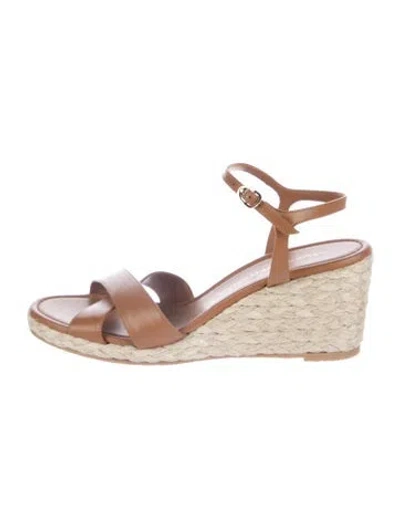 Pre-owned Stuart Weitzman Suede Espadrilles In Neutrals