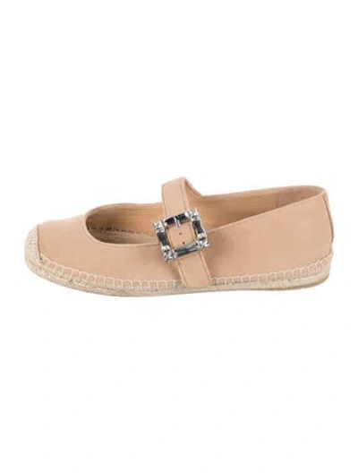 Pre-owned Stuart Weitzman Suede Espadrilles In Neutrals