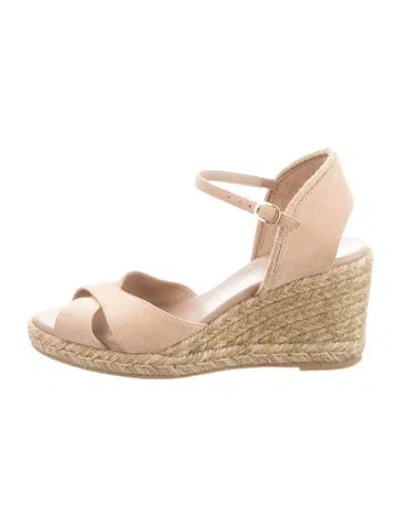 Pre-owned Stuart Weitzman Suede Espadrilles In Neutrals