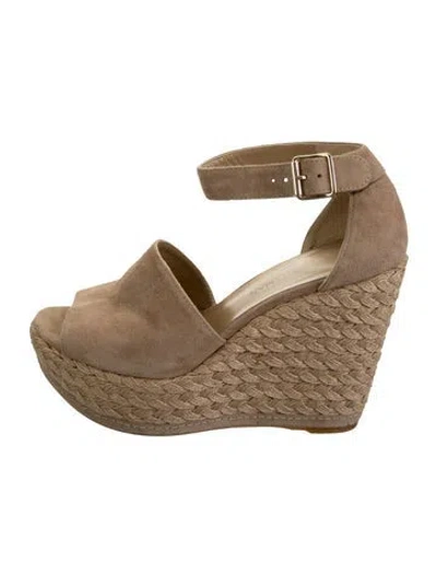 Pre-owned Stuart Weitzman Suede Espadrilles In Neutrals