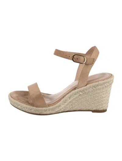 Pre-owned Stuart Weitzman Suede Espadrilles In Neutrals
