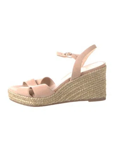 Pre-owned Stuart Weitzman Suede Espadrilles In Neutrals