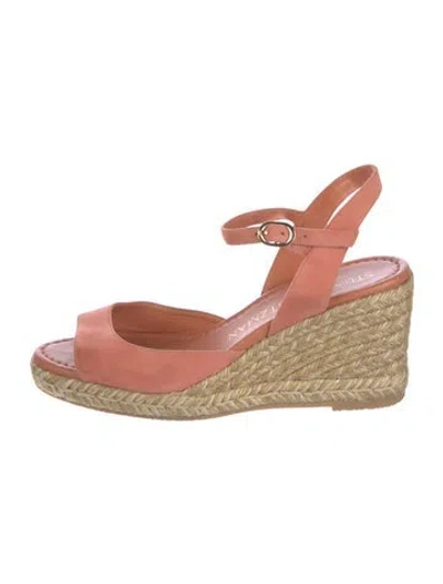 Pre-owned Stuart Weitzman Suede Espadrilles In Pink