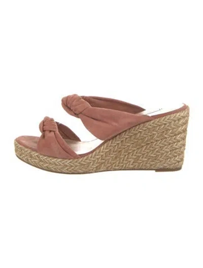 Pre-owned Stuart Weitzman Suede Espadrilles In Pink