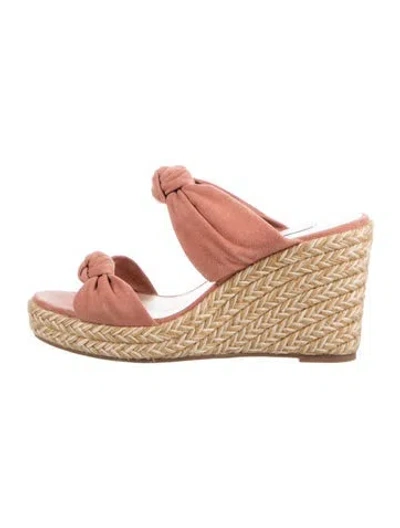 Pre-owned Stuart Weitzman Suede Espadrilles In Pink