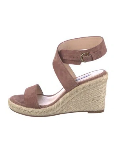 Pre-owned Stuart Weitzman Suede Espadrilles In Pink