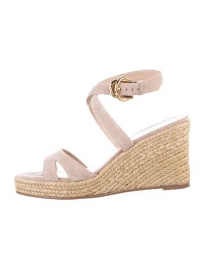 Pre-owned Stuart Weitzman Suede Espadrilles In Pink