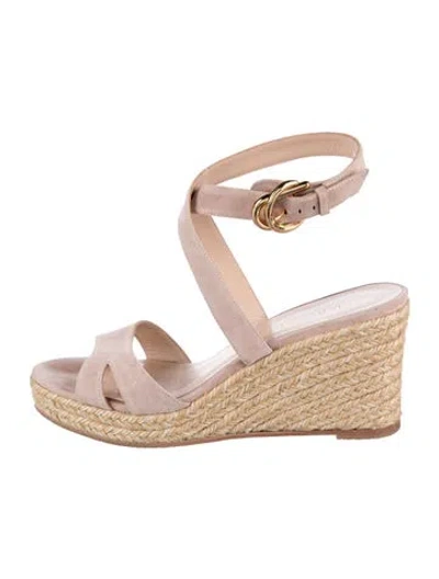 Pre-owned Stuart Weitzman Suede Espadrilles In Pink