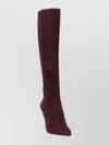 Stuart Weitzman Suede Finish Pointed Toe Ankle Boots In Burgundy