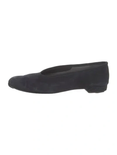 Pre-owned Stuart Weitzman Suede Flats In Blue
