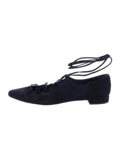 Pre-owned Stuart Weitzman Suede Flats In Blue