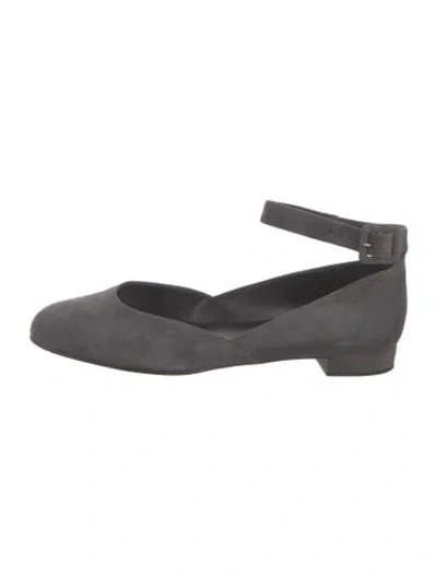 Pre-owned Stuart Weitzman Suede Flats In Gray