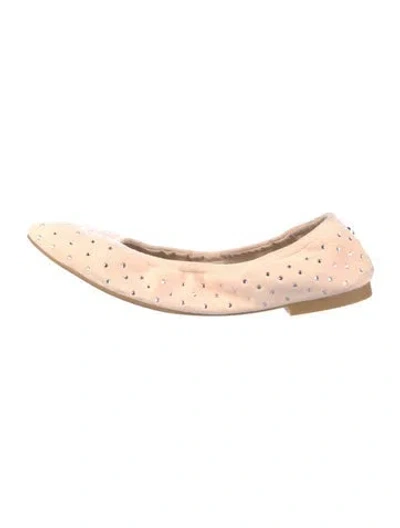 Pre-owned Stuart Weitzman Suede Flats In Pink
