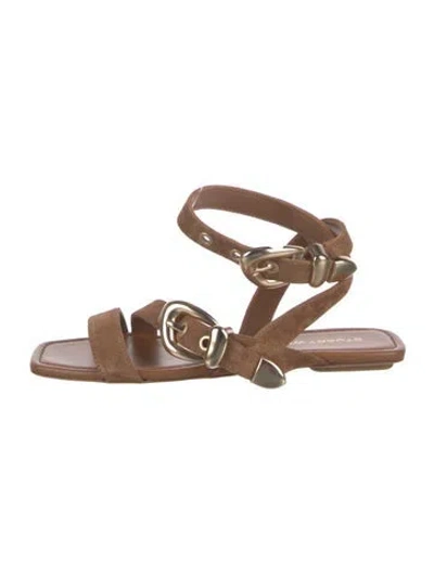Pre-owned Stuart Weitzman Suede Gladiator Sandals In Brown