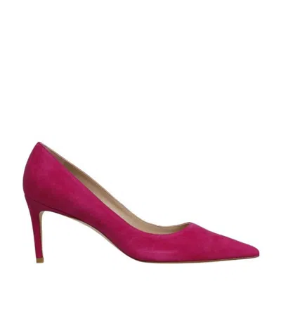 Stuart Weitzman Suede High Heels In Red