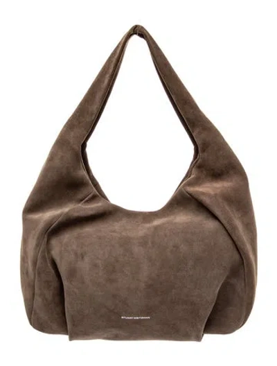 Pre-owned Stuart Weitzman Suede Hobo In Gray