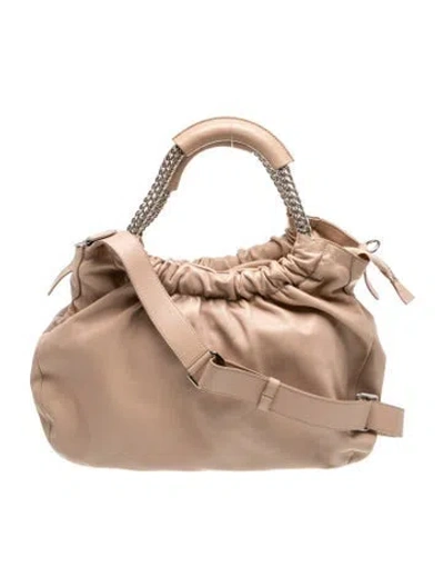 Pre-owned Stuart Weitzman Suede Hobo In Neutral