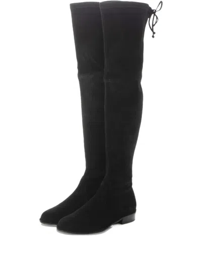 Stuart Weitzman Suede Knee-high Boots In Black