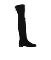 Stuart Weitzman Suede Knee-length Boots In Black