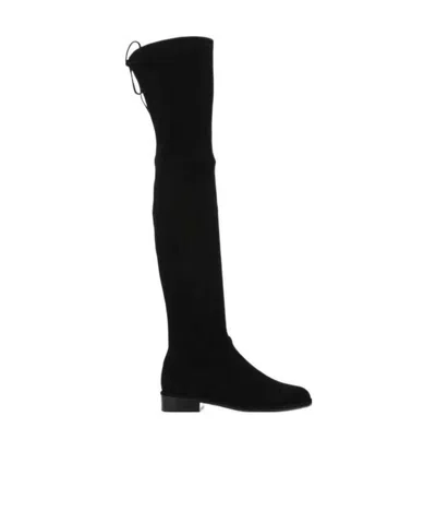 Stuart Weitzman Suede Knee-length Boots In Black
