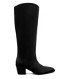 Stuart Weitzman Suede Knee-high Boot In Black