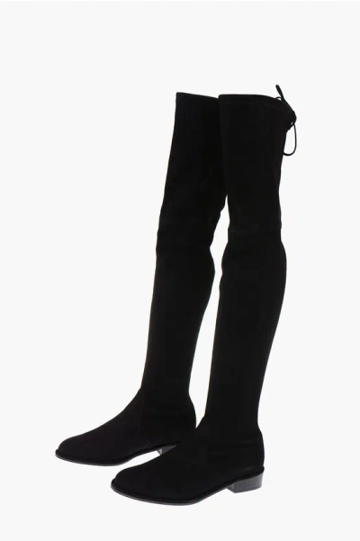 Stuart Weitzman Suede Leather Lowland Over-the-knee Boots